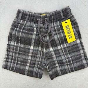 GFTD‎ LA Shorts Mens Black Plaid Wool Shorts Streetwear Size XL NWT